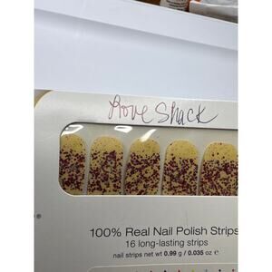 NWT Color Street "Love Shack" Red Pink Glitter Nail Strips